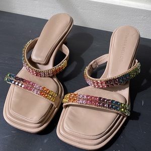 Tamara Mellon Rainbow Embellished heel Size 38